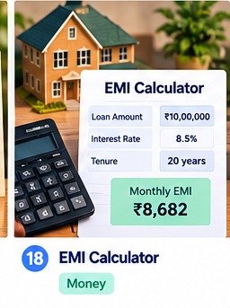 Calculator and loan notes on a desk